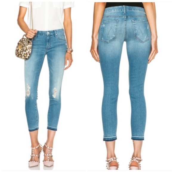 MOTHER Denim - Mother Jeans- undone hem looker crop